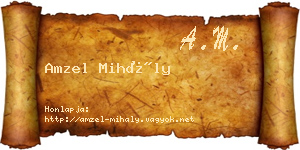 Amzel Mihály névjegykártya